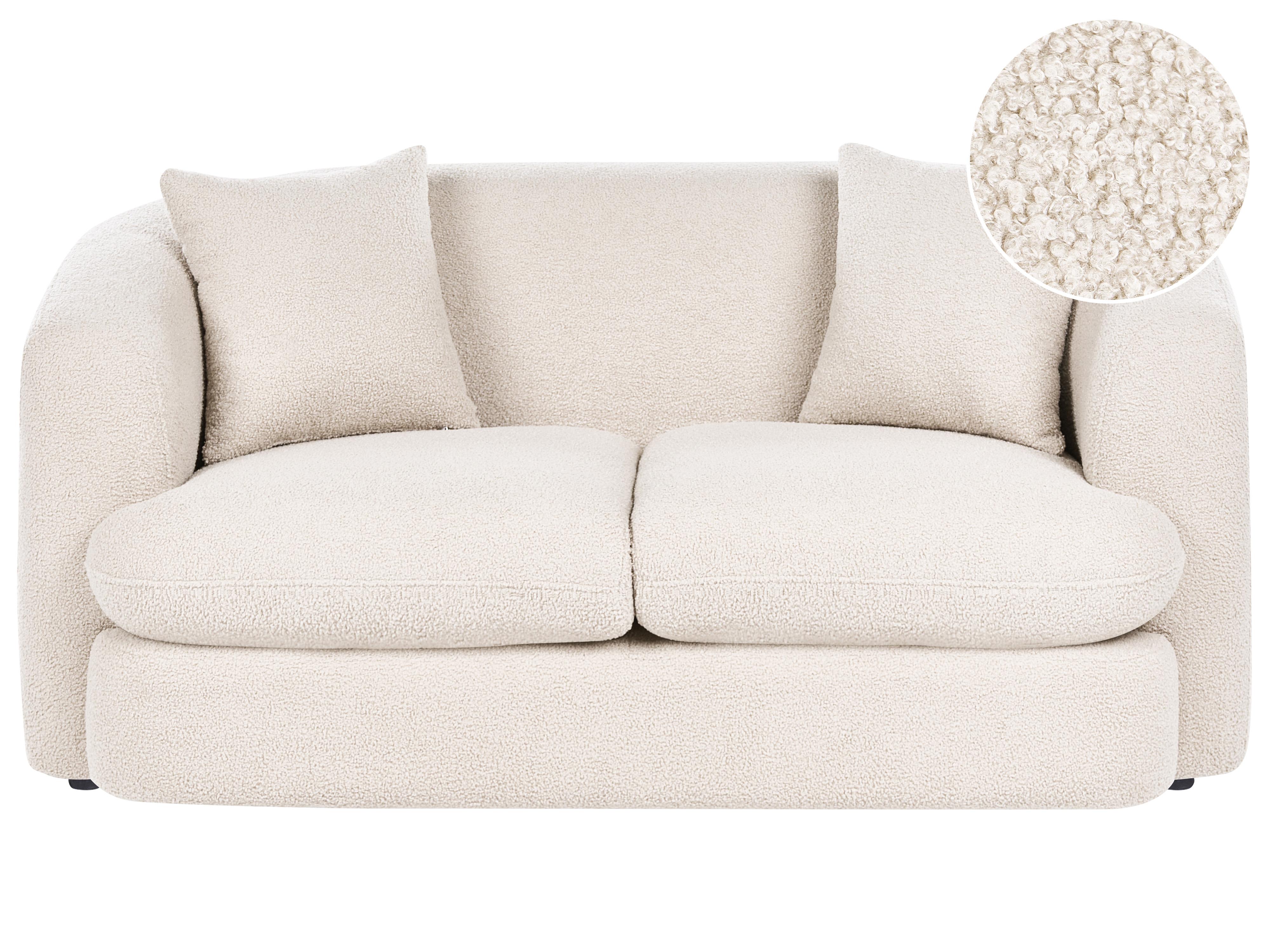 Bank 2-zits HUSBY Bouclé Beige