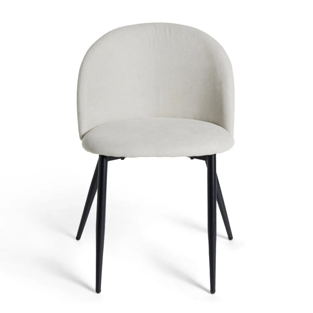 Chaise Gaëlle noir et gris L51xP55xH75cm