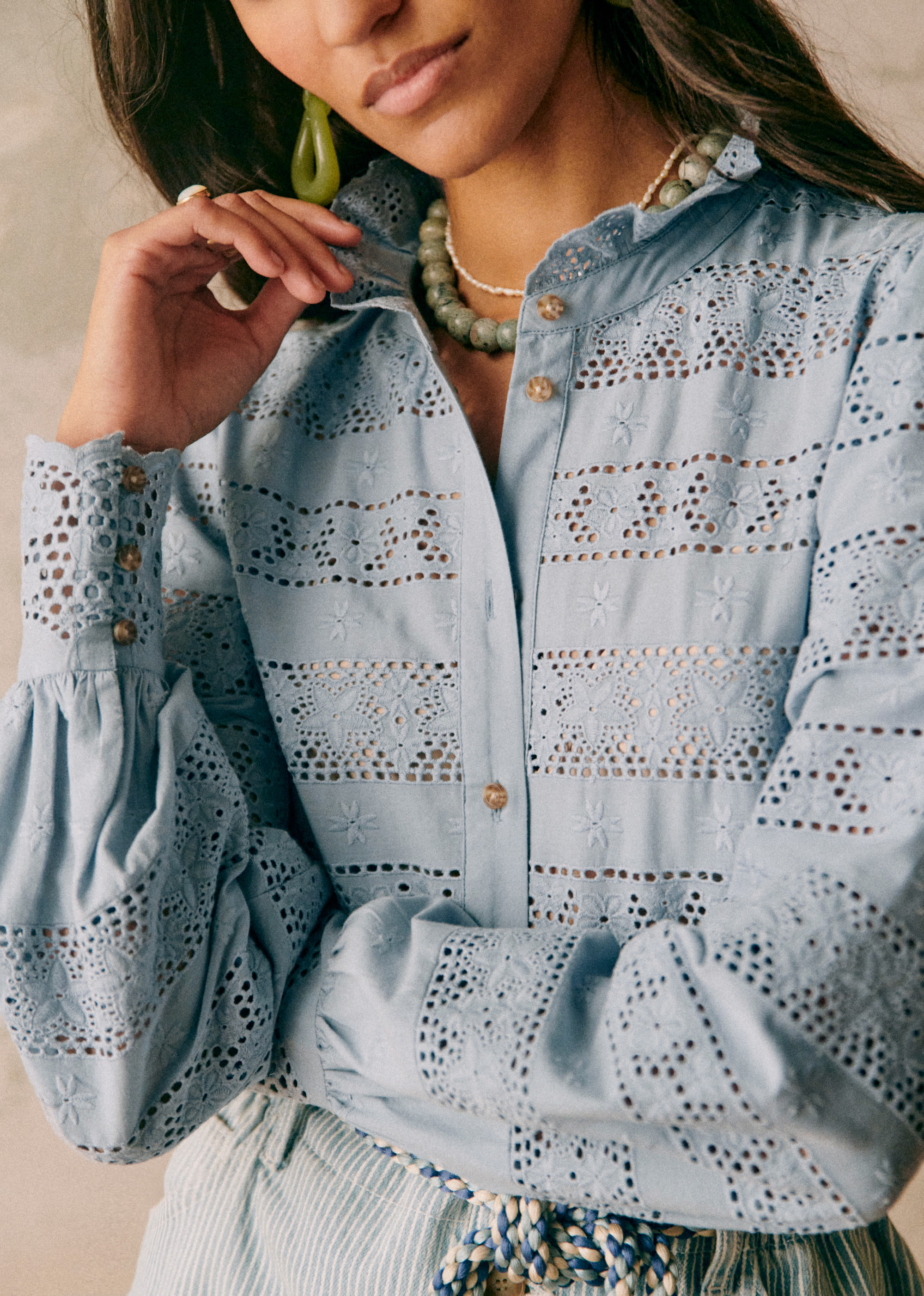 Chemise Cassy - Bleu Vintage - E-SHOP/CHEMISES & BLOUSES 5905246