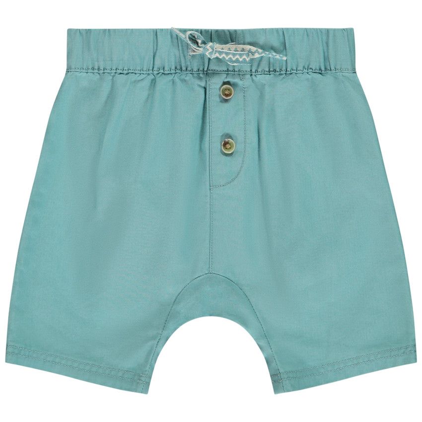 Bermuda en ripstop avec rabats boutonnés pour bébé garçon - Bleu moyen