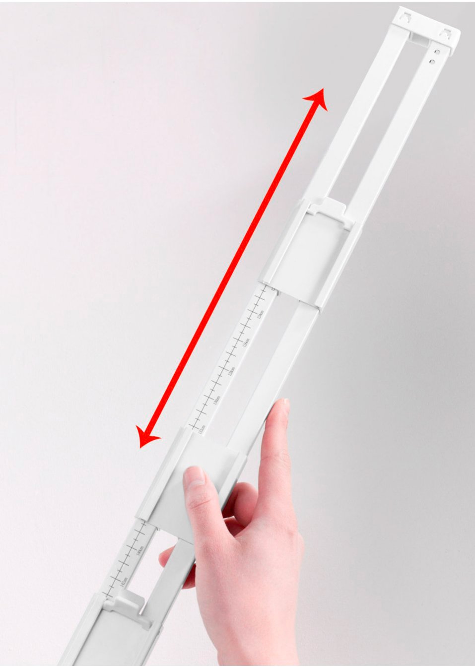 Telescopische gordijnrail