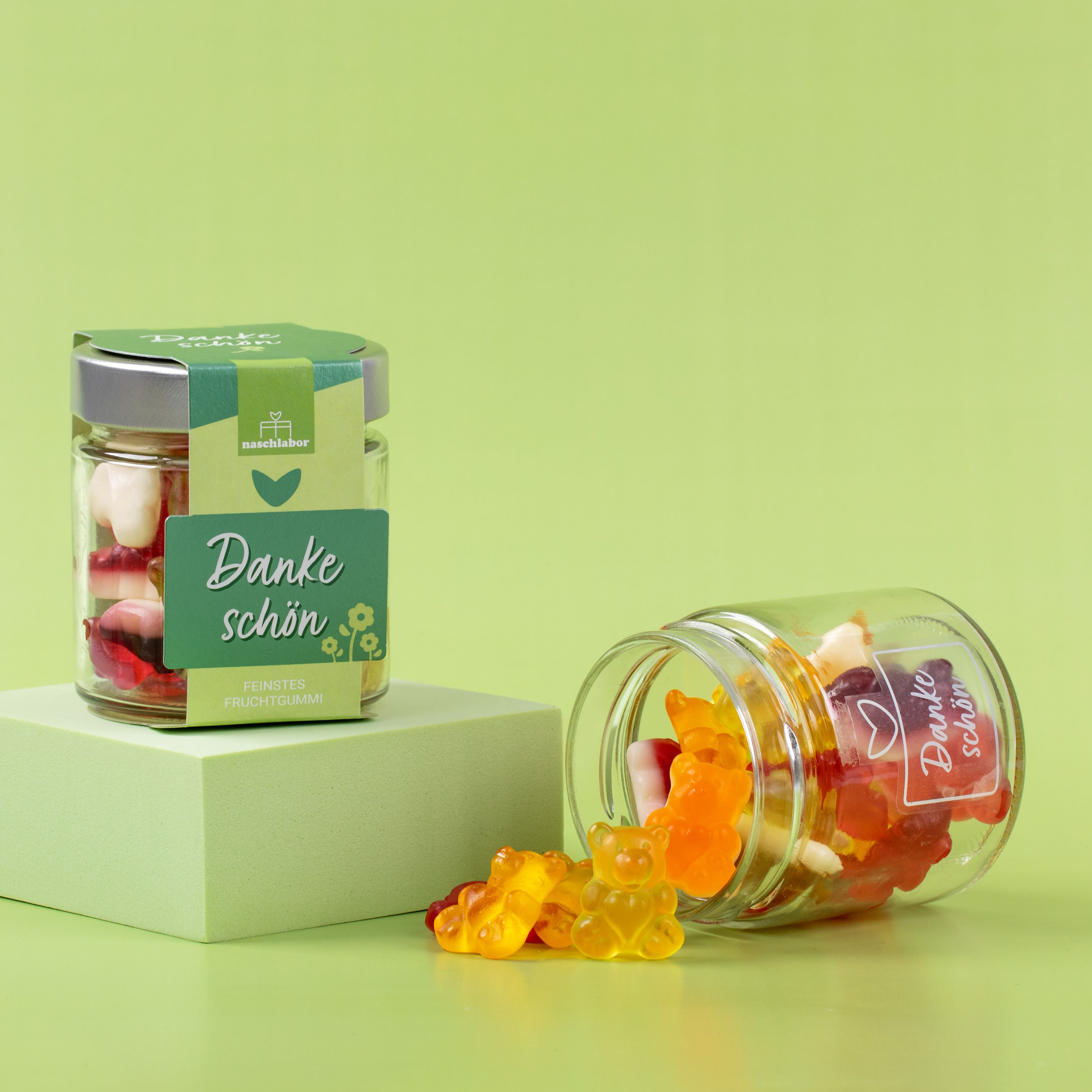 naschlabor 8 Stück Fruchtgummi Dankeschön Groß-Verpackung