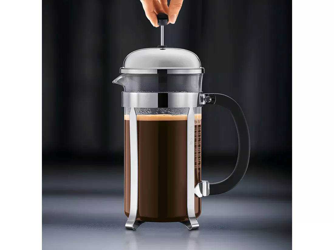 Cafetière Chambord 8 tasses en inox noir - sans boîte