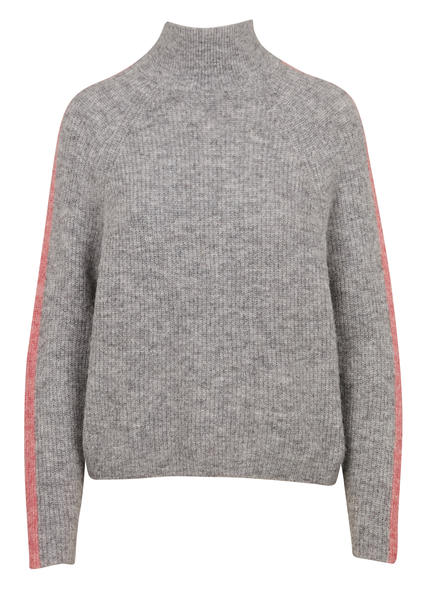 KYNOGA - Pull oversize col montant en laine mélangée | Gris