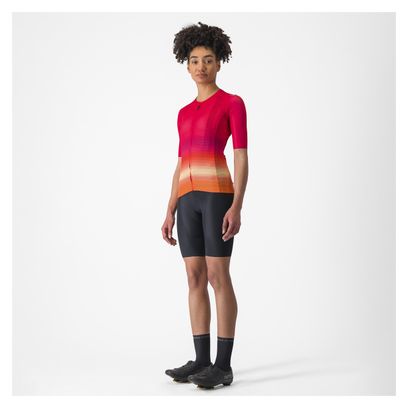 Maillot Manches Courtes Femme Castelli Climber's 4.0 Rose/Orange