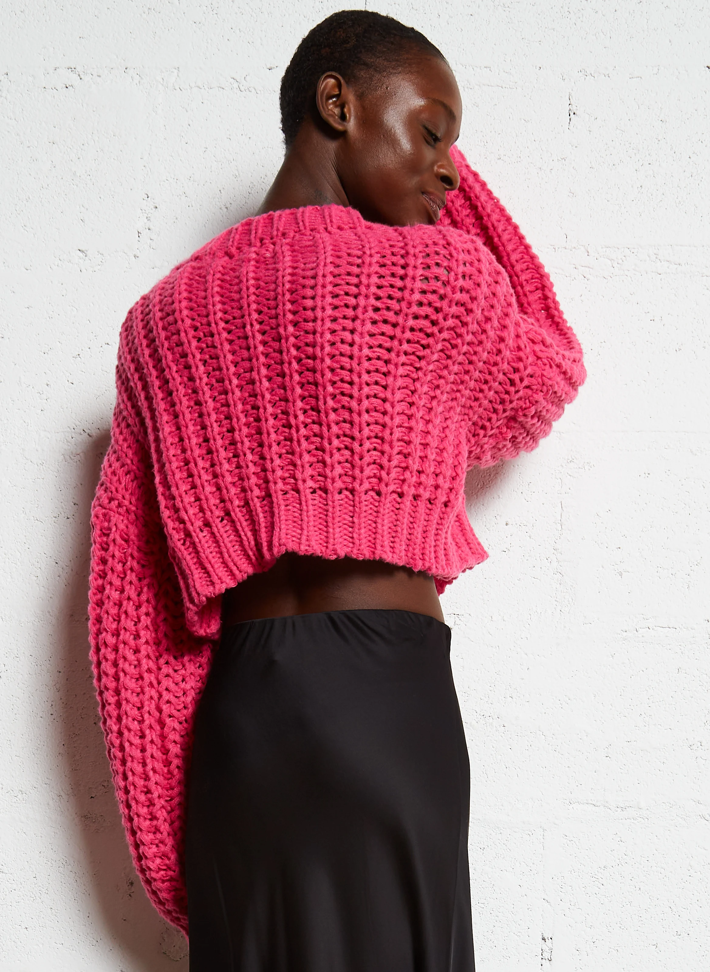 Cardigan col rond| Rose