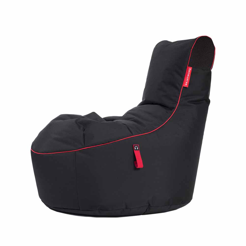 Gaming Sitzsack Classic - Fabric Crimson Thunder (Schwarz/Rot)