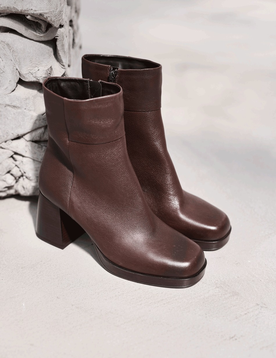 Glattleder Stiefelette