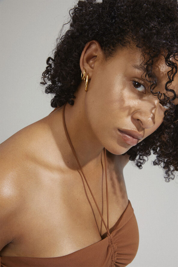 Pilgrim EVE hoop earrings 2-in-1 set gold-plated Guld