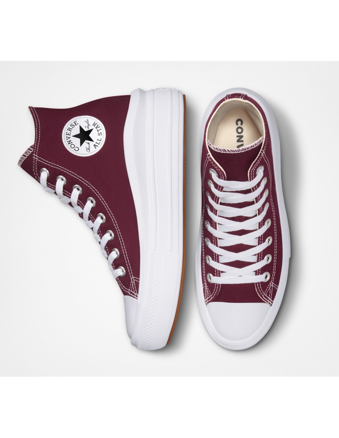 converse sneakers compensées montantes femme ctas move hi bordeaux