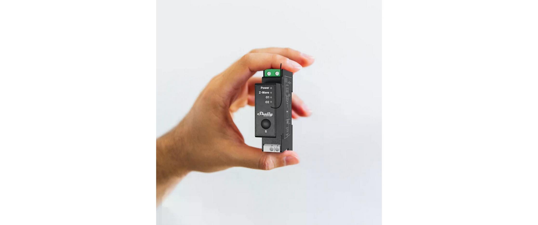 WLAN-Schaltaktor Qubino Wave PRO 2PM, Z-WaveProfessioneller 2-Kanal-DIN-Schienen-Z-Wave Smart-Schalter mit Leistungsmessung
