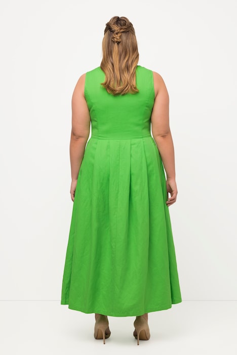 Trachtenkleid, Leinenmix, Herzausschnitt, ärmellos