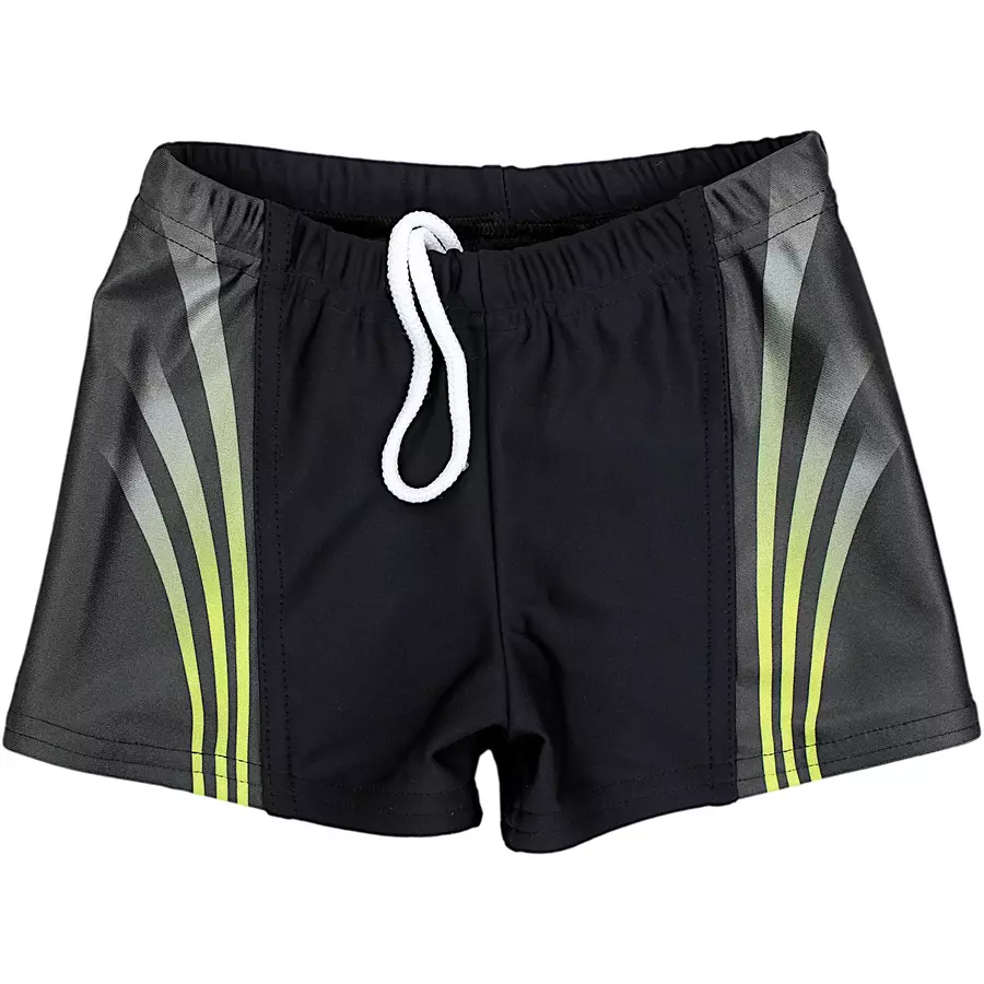 Aquarti Jungen Schwimmhose Kontrastfarbige Einsätze schwarzgrün