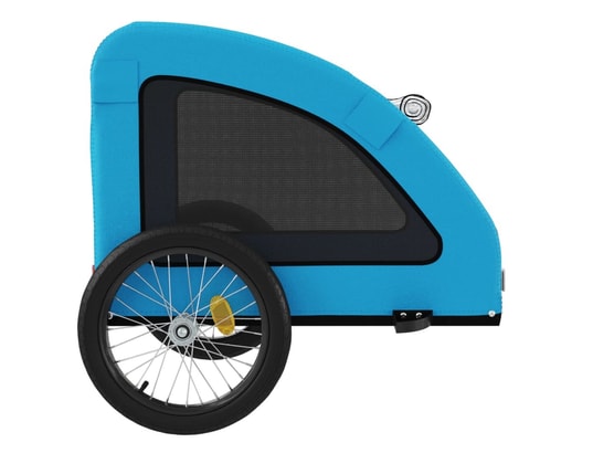 VIDAXL - Remorque de vélo pour chien bleu tissu oxford et fer