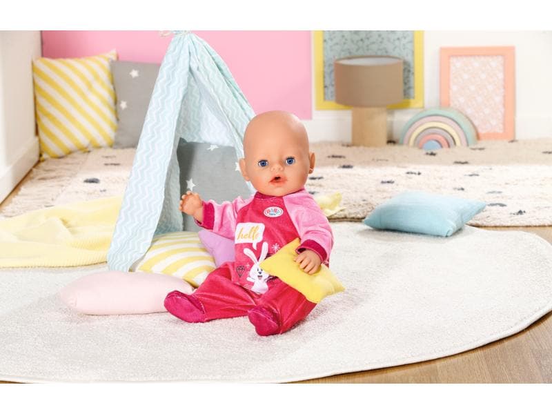 Baby Born Puppenkleidung Strampler Pink 43 cm Kuschelig weicher Puppen-Einteiler
