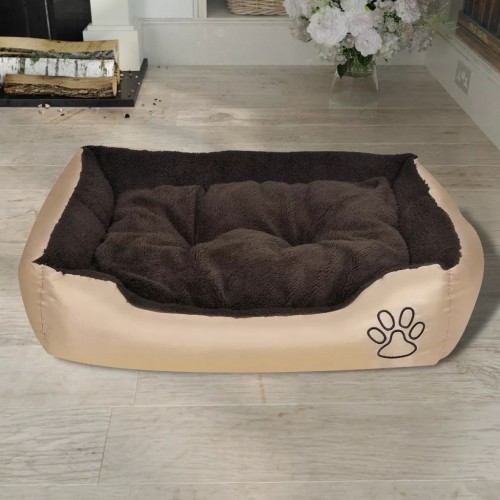 Cama acolchoada marrom para cães Vidaxl