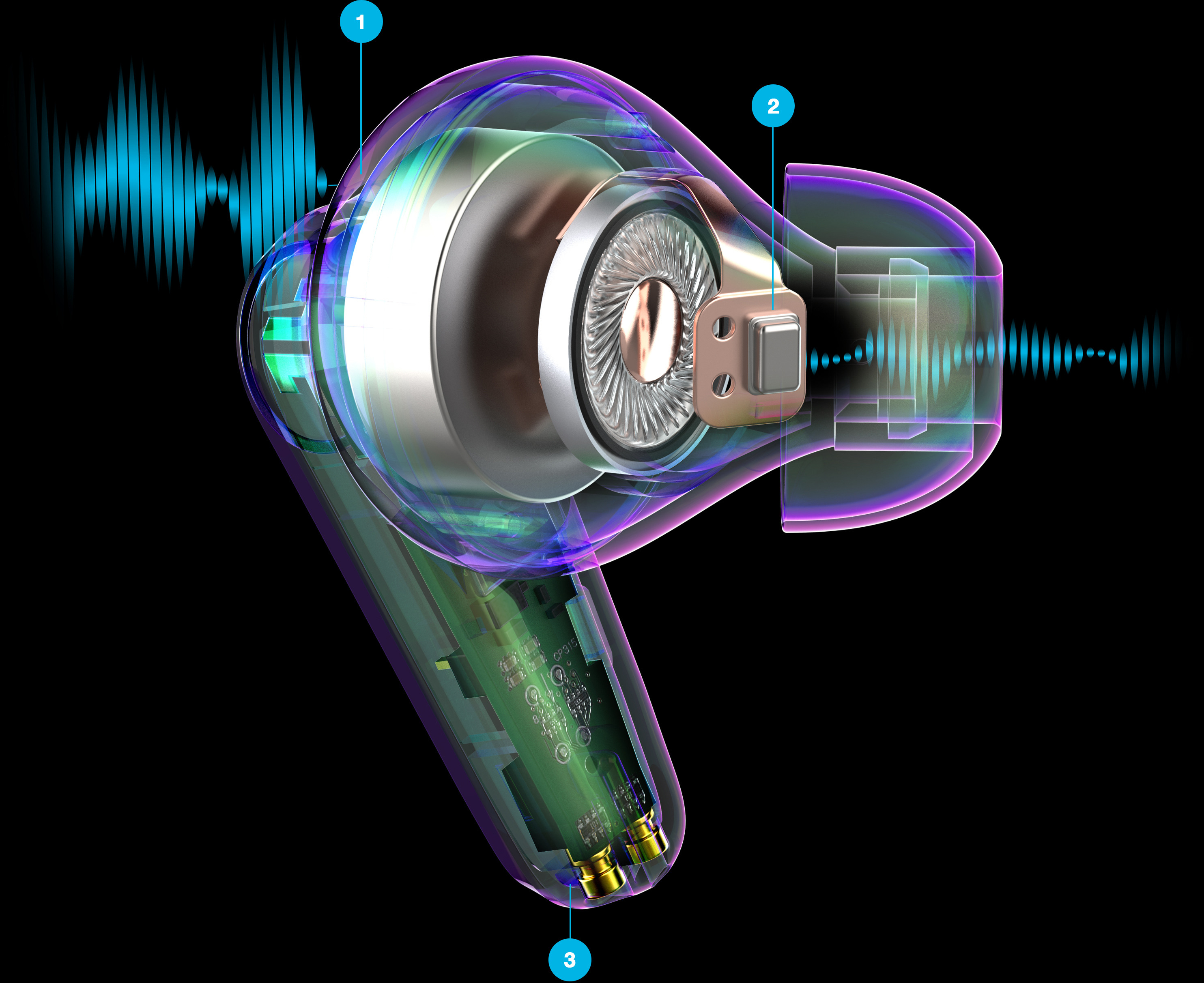 Go Pods ANC Bluetooth 5.4 In-Ear TWS Kopfhörer Headset IP55   Ladecase (IEUEBGOPODSRBLK124) - Schwarz