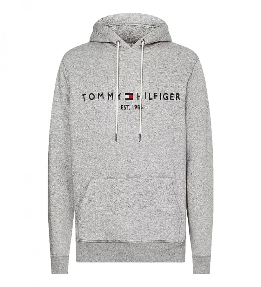 Moletom com capuz Tommy Hilfiger Core Logo cinza