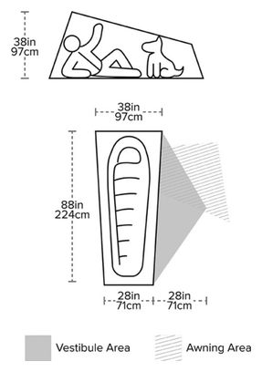 Tente 1 Personne Big Agnes Copper Spur HV UL1 Vert