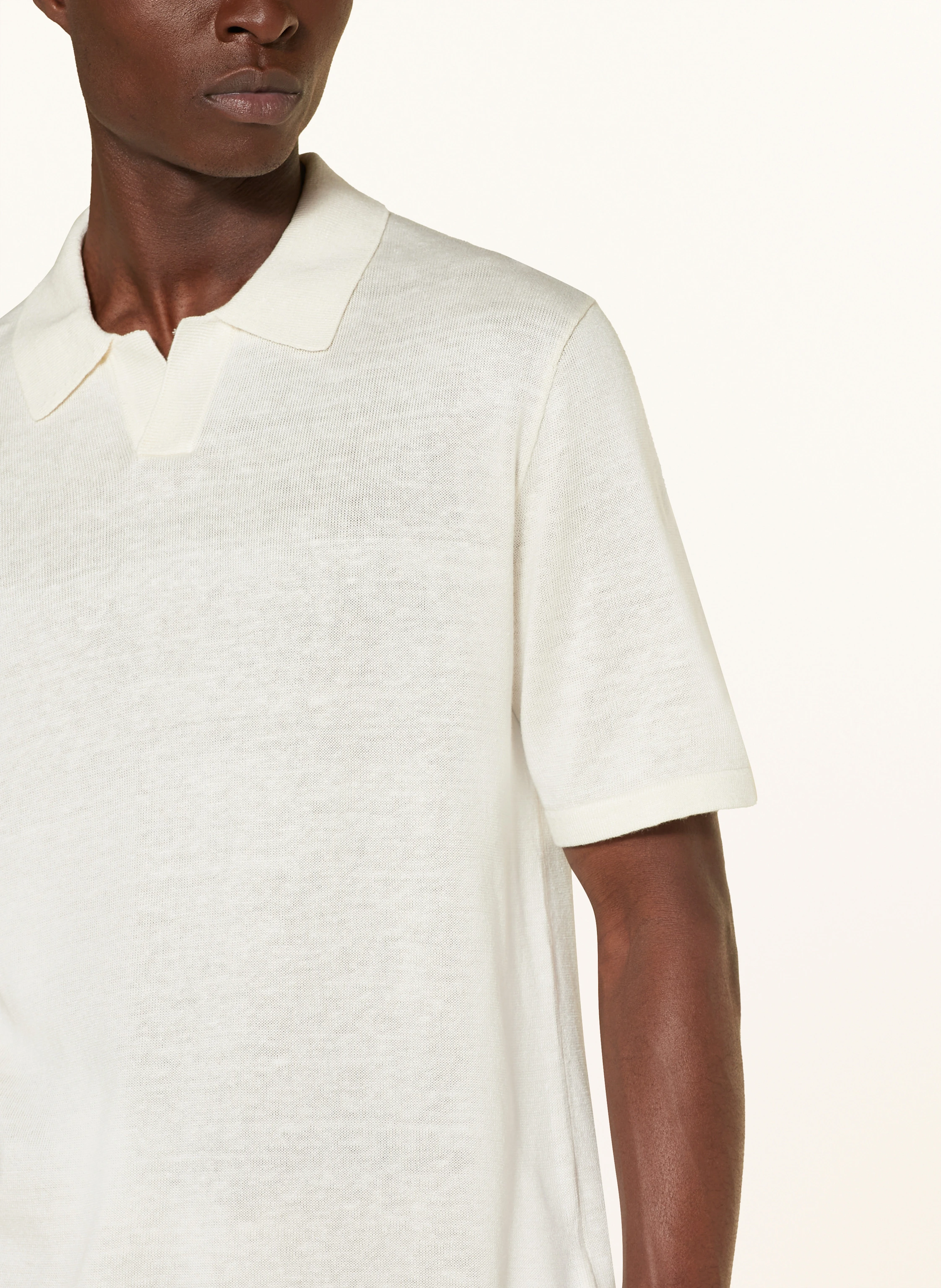 Calvin Klein Strick-Poloshirt Regular Fit mit Leinen und Seide