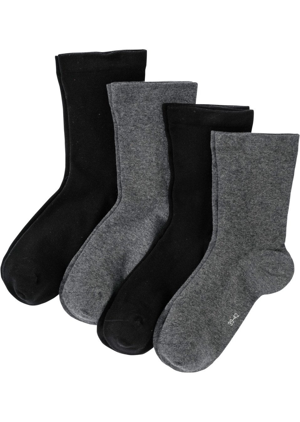 Lot de 4 paires de chaussettes sans pression avec coton