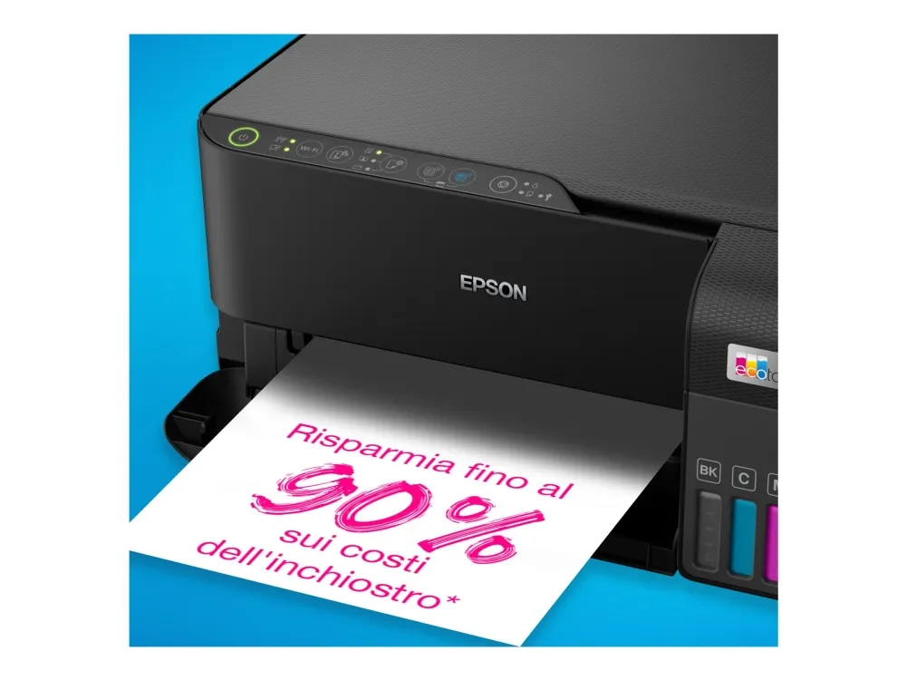 Epson EcoTank ET-2830 - Multifunktionsprinter - farve - blækprinter - ITS - A4 (medie) - op til 15 spm (udskriver) - 100 ark - Wi-Fi, USB - sort