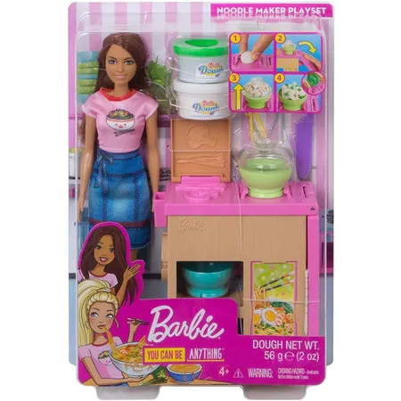 Barbie Pasta-Spielset und Puppe (brünett)