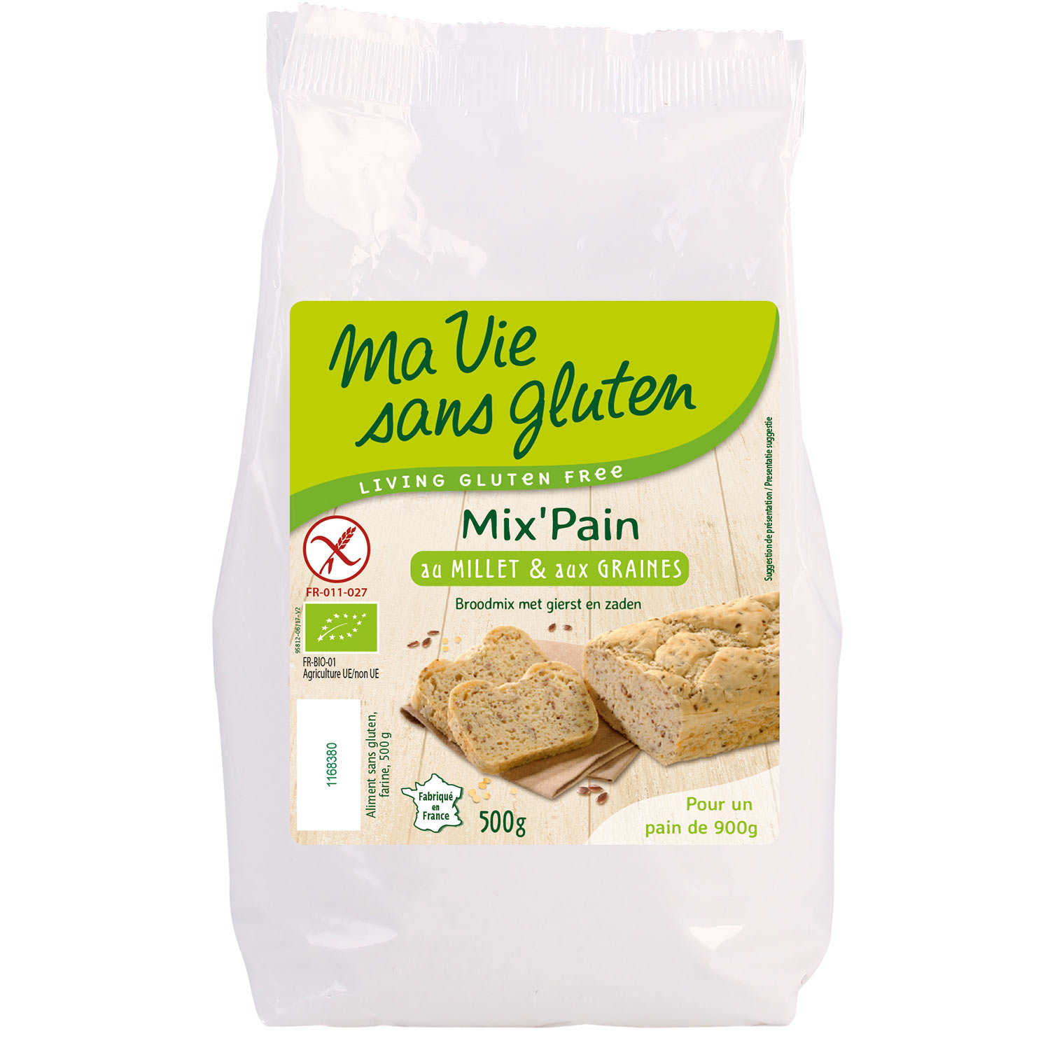 Préparation pour pain bio au millet et aux graines - Sans gluten