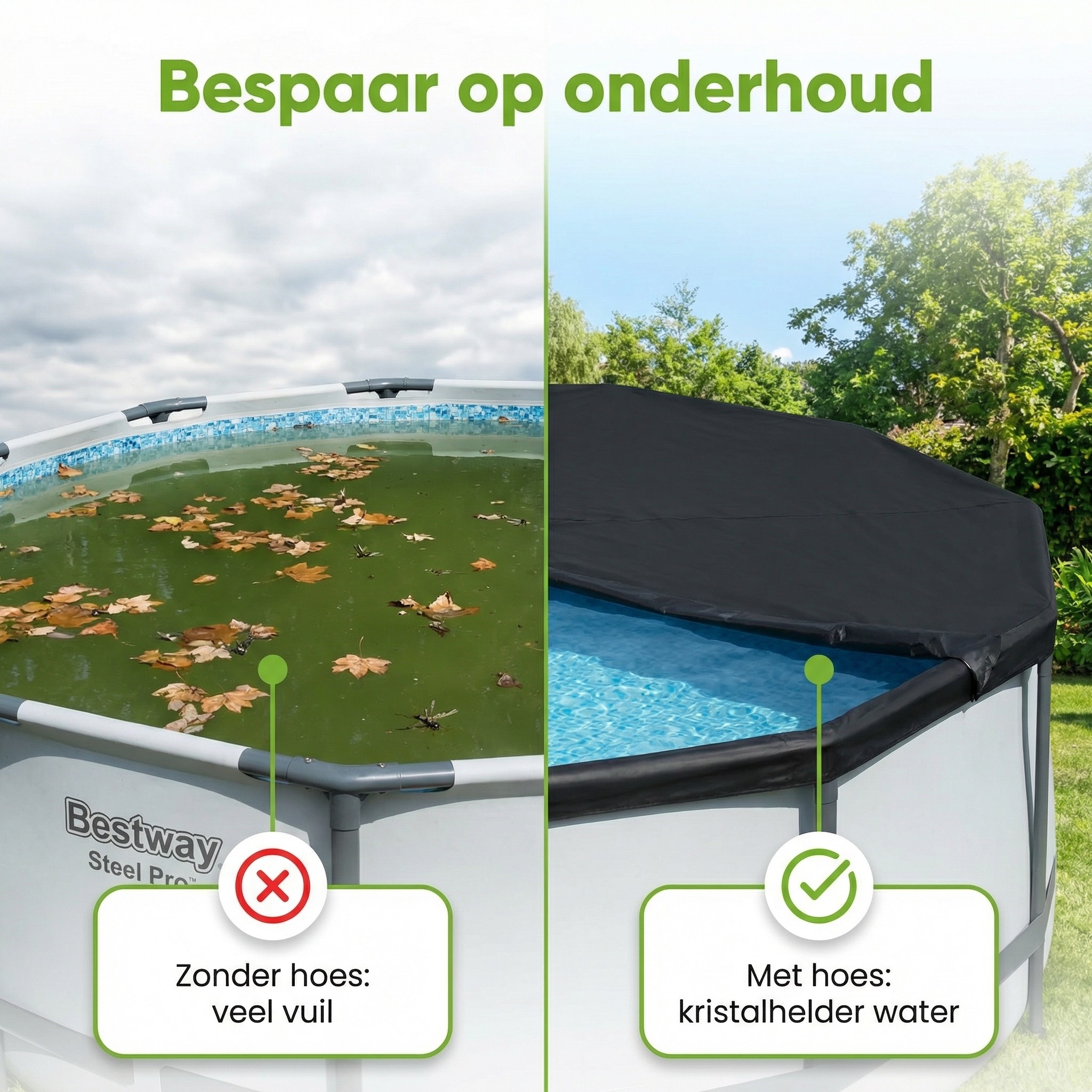 Bestway ø366cm afdekzeil - Black