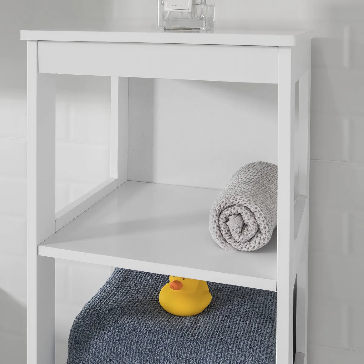 SoBuy BZR14-W Meuble Colonne Salle de Bain