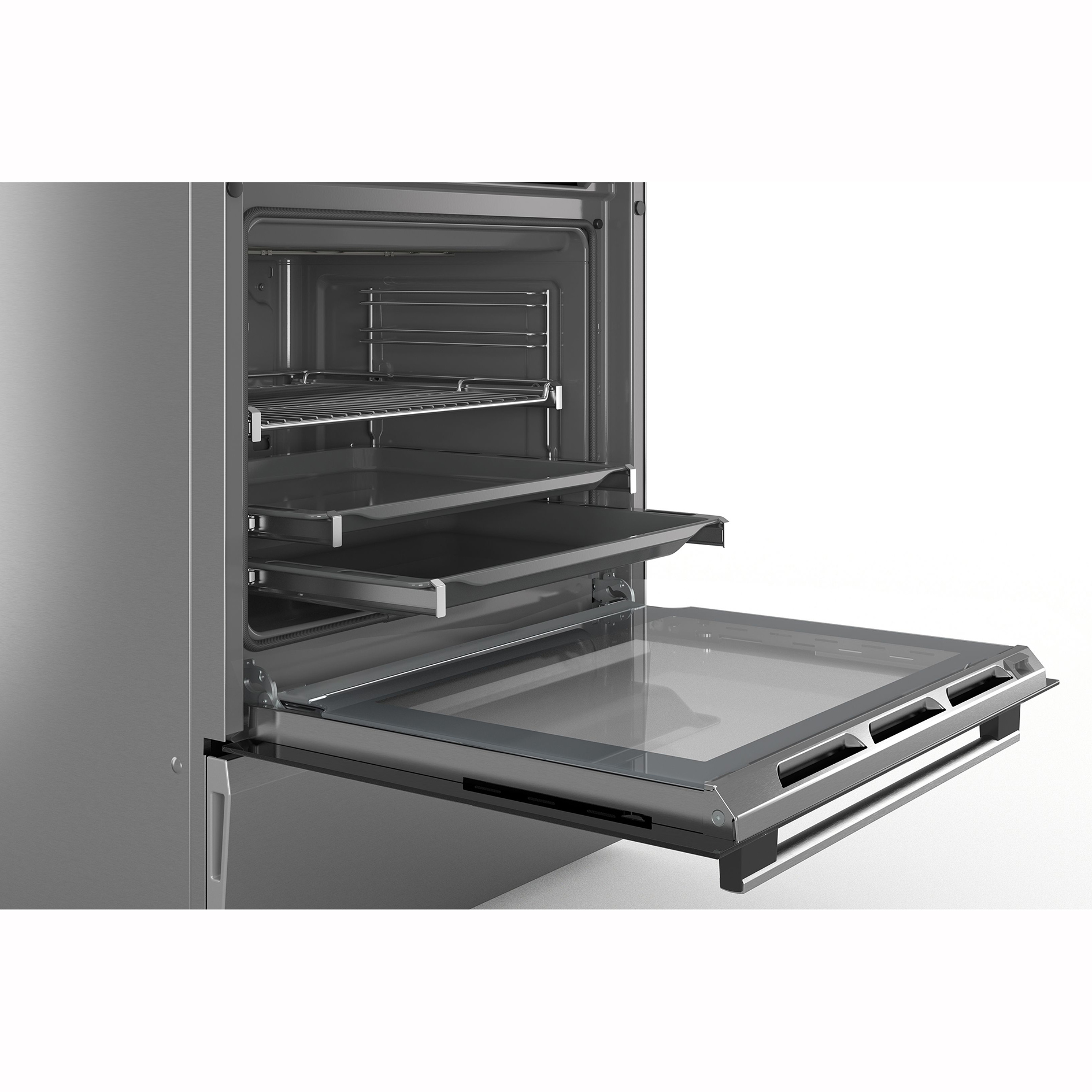 BOSCH Elektro-Standherd HKS79U250 - Edelstahl - A
