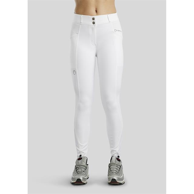 Paardrijbroek Montar MOZida Refined Gun Metal Full Grip Wit