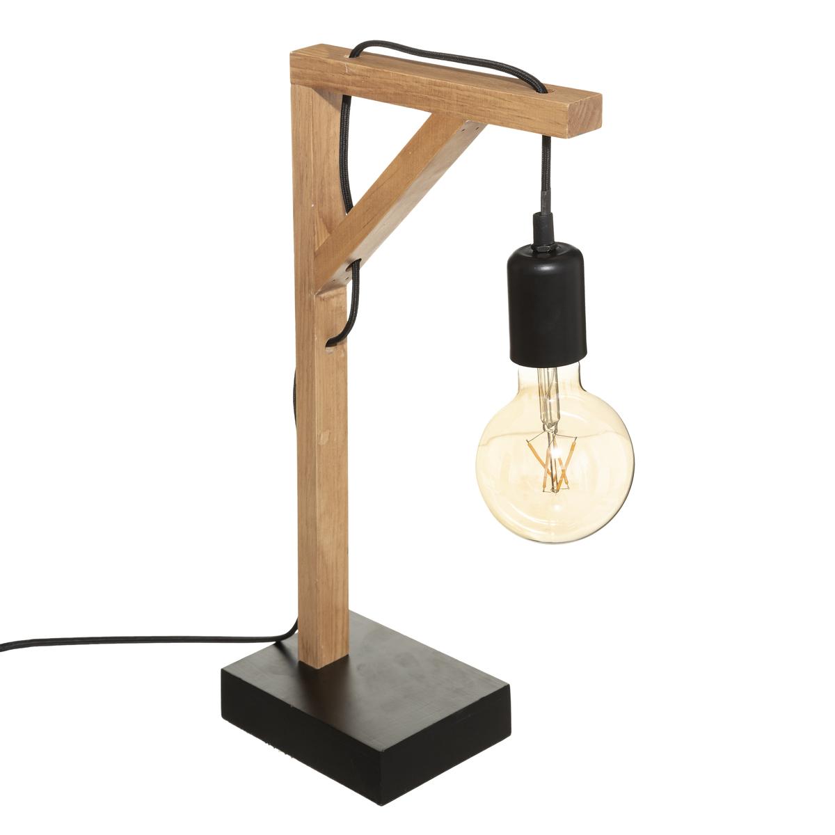 LAMPE WILD NOIR H.46CM