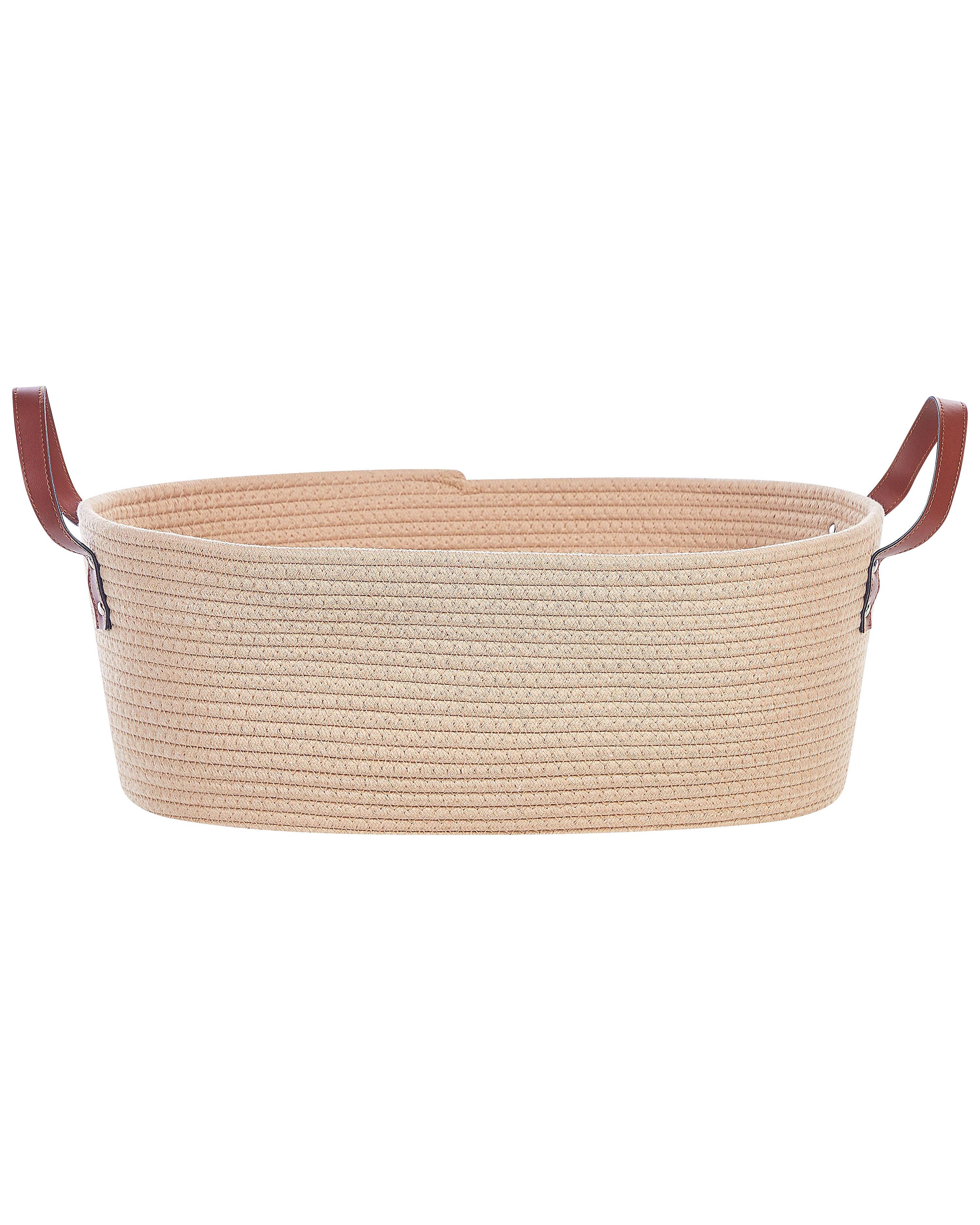 Set van 2 manden GISSAR Katoen Lichtbeige