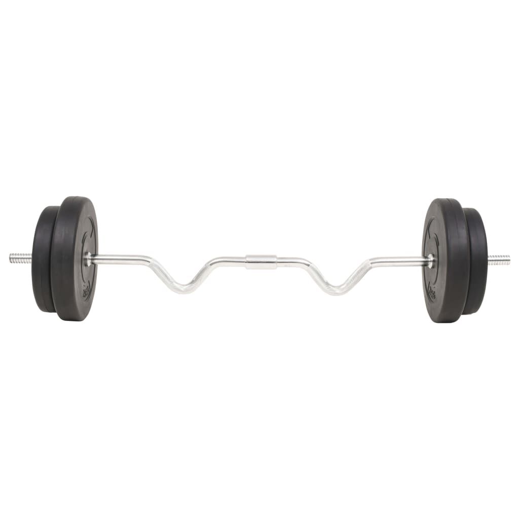 vidaXL Halterstang met gewichtenset, 30 kg