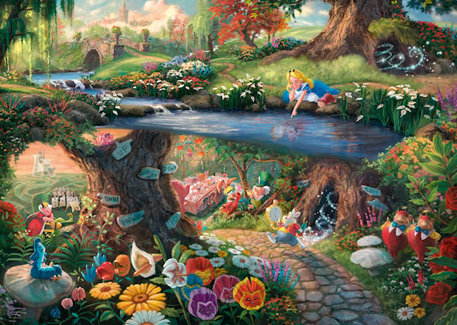 Disney Alice in wonderland Thomas Kinkade Puslespill 1000 brikker Schmidt