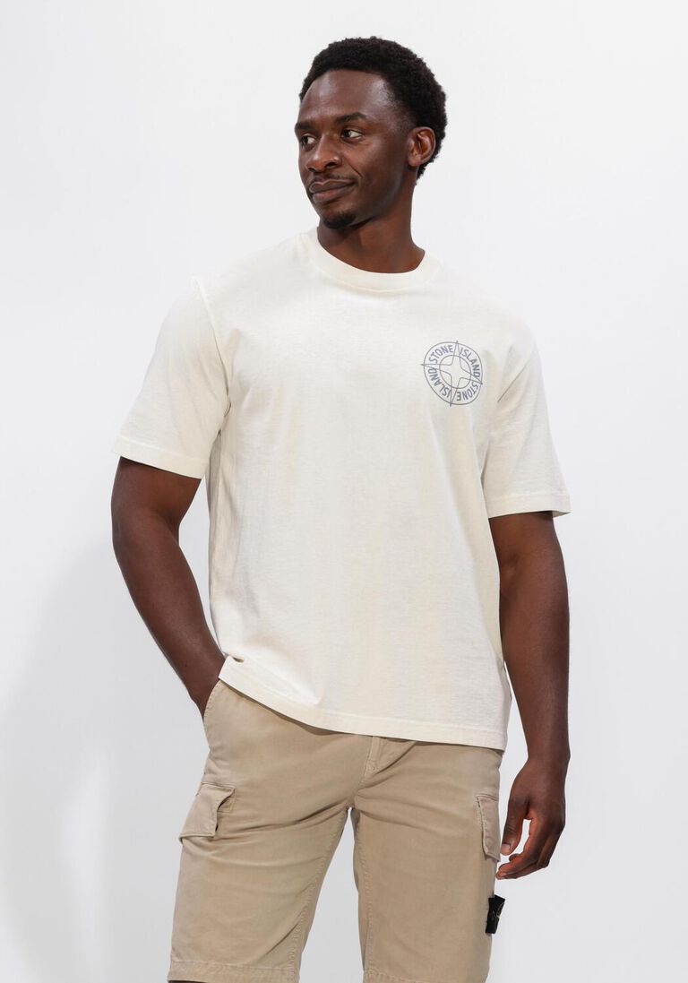 ecru stone island t-shirt ss t-shirt s0284