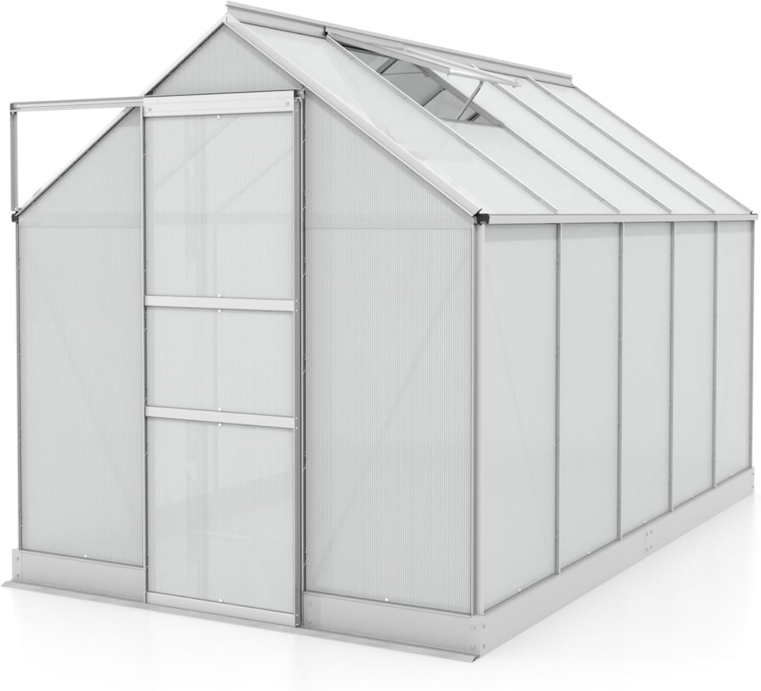 Vitavia Gewächshaus Apollo 6200', Aluminium eloxiert, 6,2 m², 4 mm HKP | Wetterfestes & stabiles Treibhaus | Perfekt für Gemüse & Pflanzen | Robust & langlebig