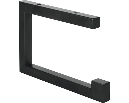 Handdoekhouder 23 x 15 cm mat zwart voor wastafelblad