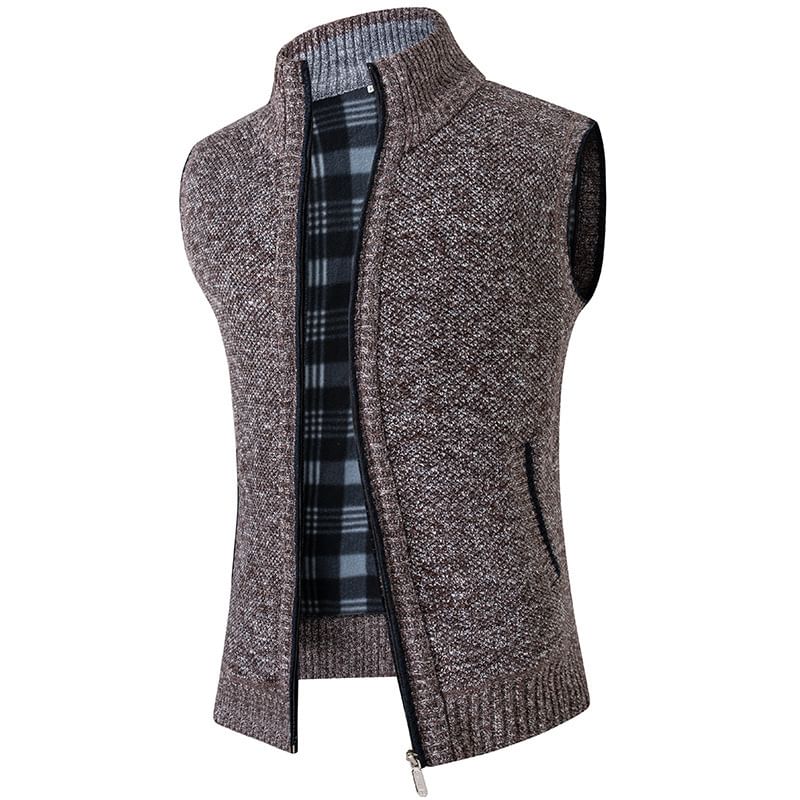 YIKES - Vest met rits en effen opstaande kraag