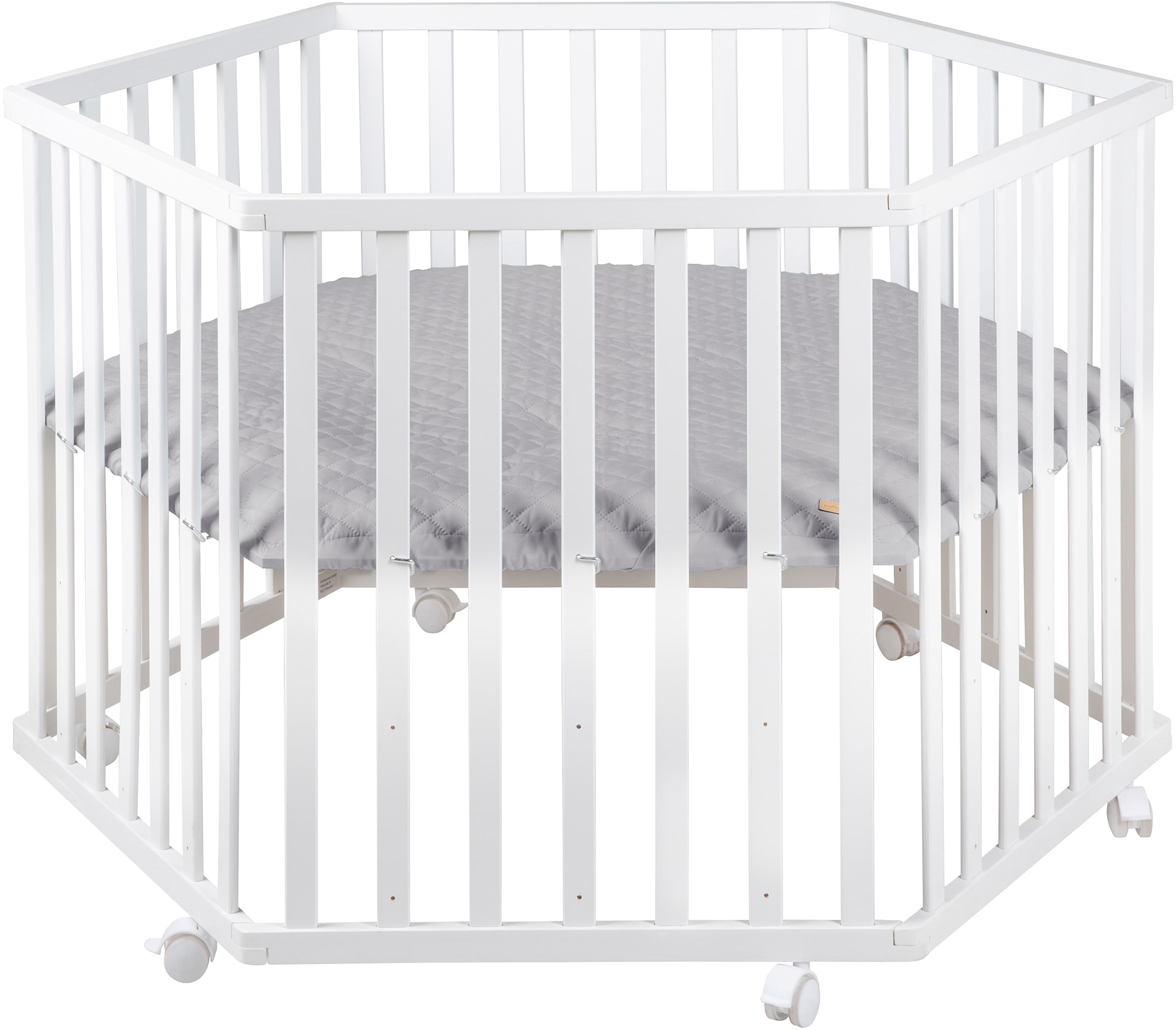 roba® Laufgitter »Style weiss, 6-eckig« bis 15 kg mit Laufgittereinlage silbergrau