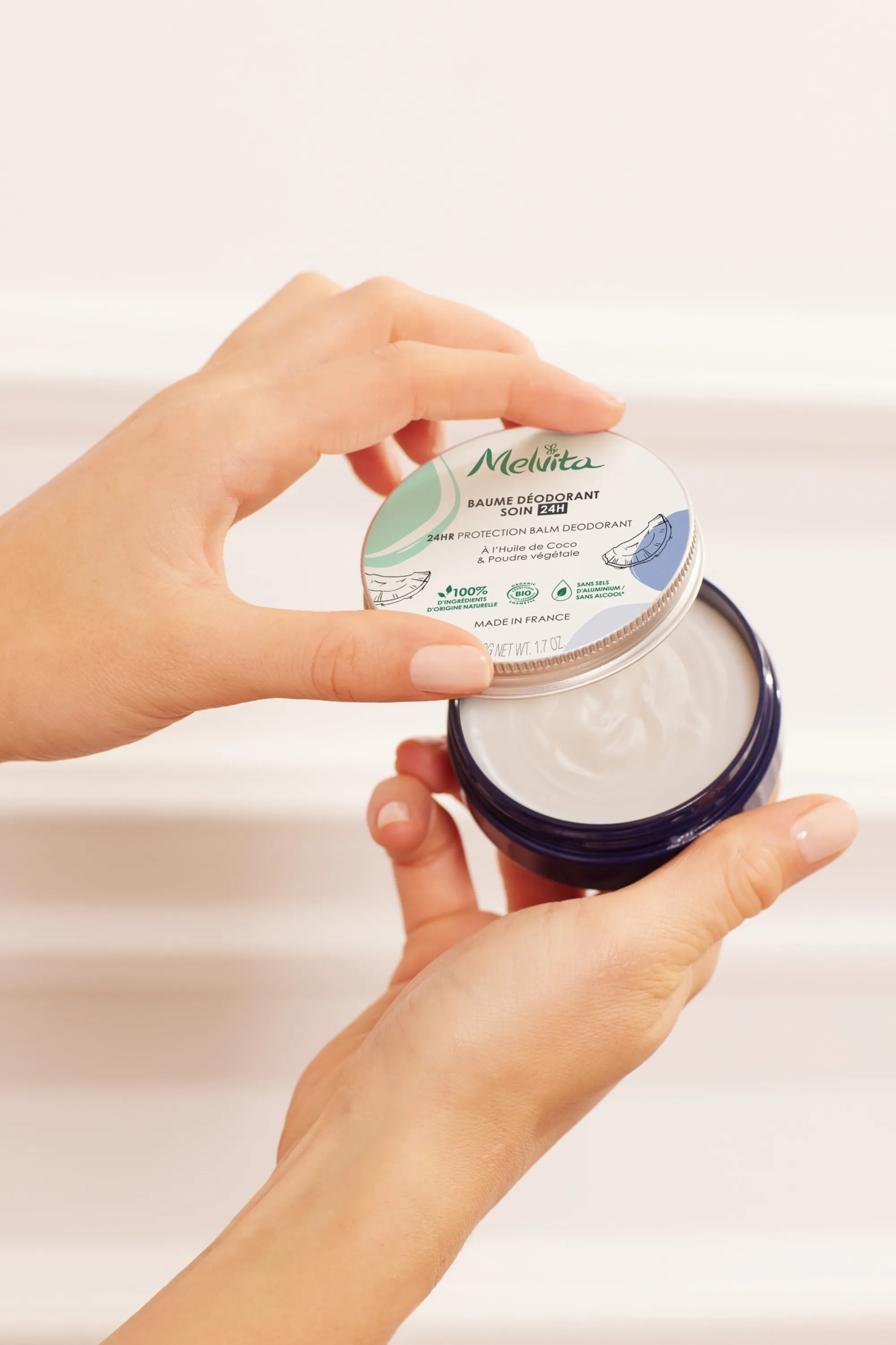 Melvita Baume déodorant soin efficacité 24h bio-50 g
