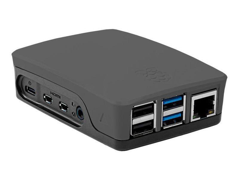 Raspberry Pi Gehäuse für Raspberry Pi 4 Model B Grau/Schwar Offizielles Raspberry Pi 4 Gehäuse aus Kunststoff
