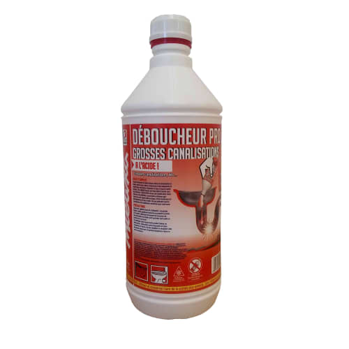 Déboucheur pro à l'acide Mieuxa flacon de 1L