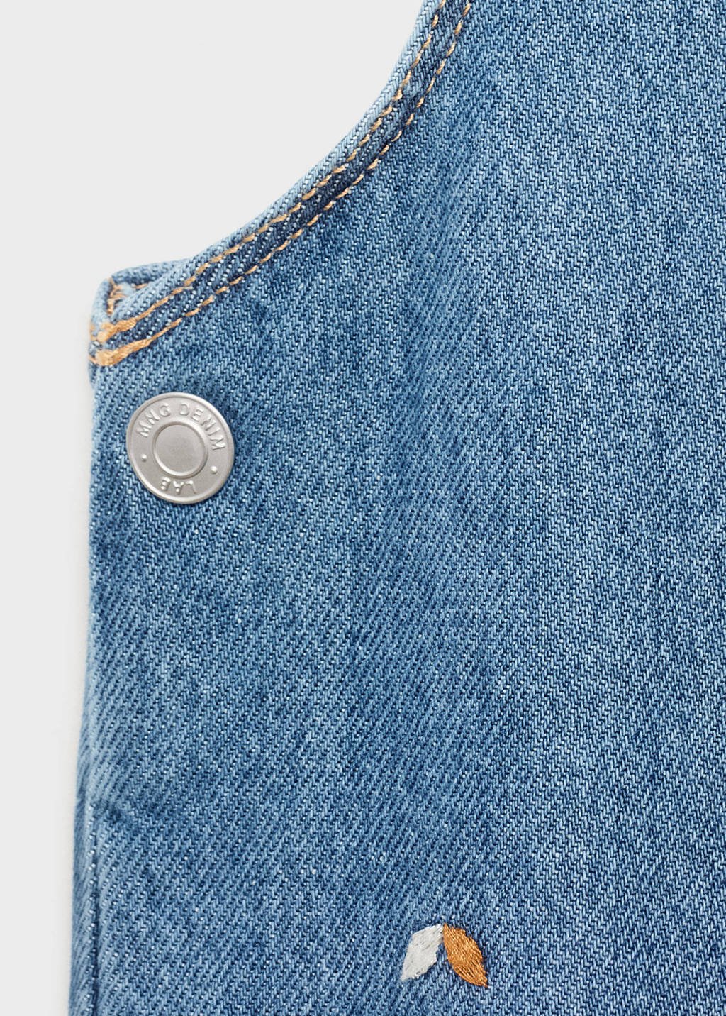 Mango Kids denim spijkerjurk medium blue denim