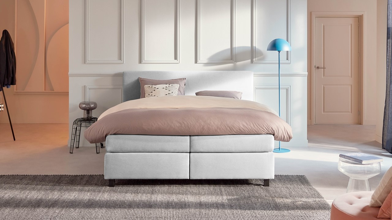Boxspring Autentik Tunn light grey