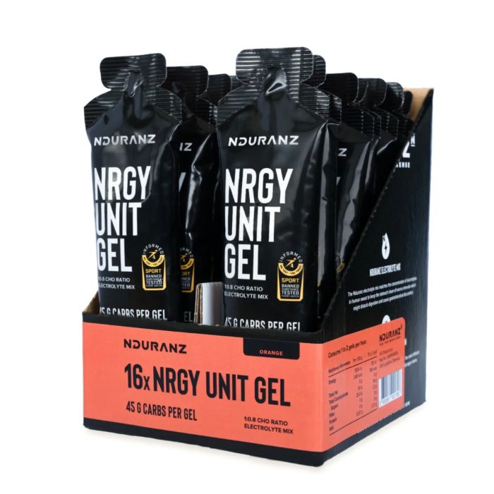 Nduranz Unisex Energi-gels Nrgy Unit Gel - Box 16 Hvid