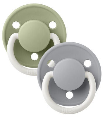 BIBS Smokk De Lux 2-pack Silicone, Sage Glow/Cloud Glow