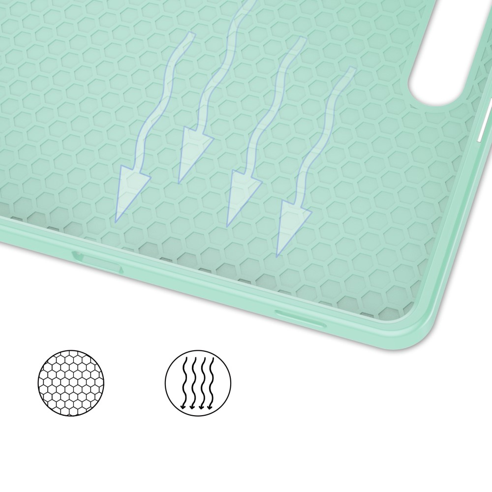 Samsung Galaxy Tab S9 FE  Plus Leder Tasche Smart Cover Hülle S-Pen Halterung - Türkis