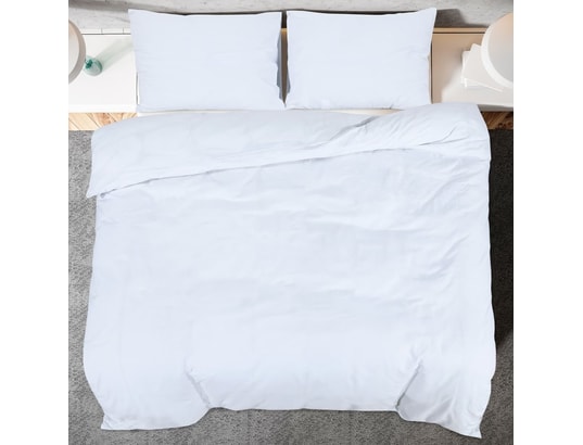 VIDAXL - Ensemble de housse de couette blanc 260x220 cm coton
